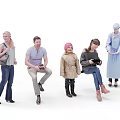 Many characters 3d model