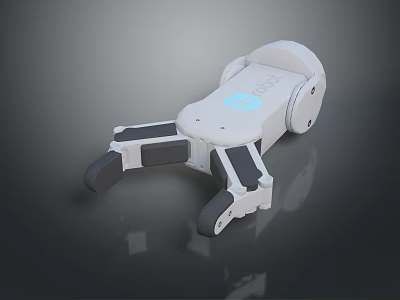 White Mobile Robot With Mechanical Legs And Modern Compact Design Structure 3d model