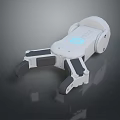 White Mobile Robot With Mechanical Legs And Modern Compact Design Structure 3d model
