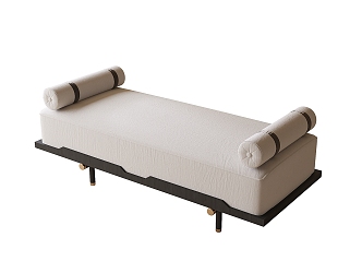 Chinese Style Bed End Stool Sofa Stool Bench 3d model