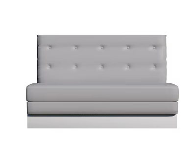 Gray Public Chair With Button Tufted Backrest Modern Sleek Comfortable Design 3d model