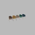 Modern Luxury Single Chair With Soft Upholstery And Golden Metal Legs Multiple Color Choices