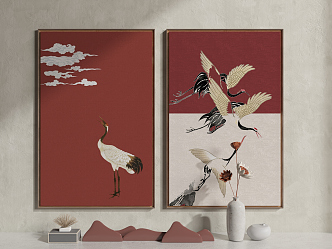 Modern Animal Painting Hanging Picture Combination 3d model