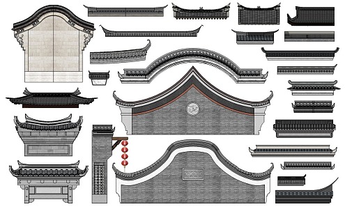 Chinese Eaves Roof 3d model