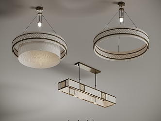 New Chinese Chandelier 3d model