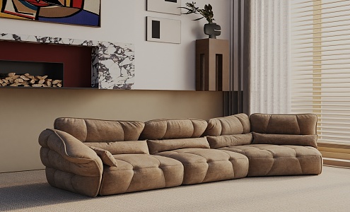 Three-seat sofa 3d model