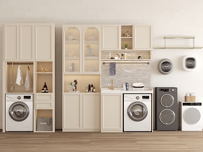 Modern washing machine cabinet 3d model