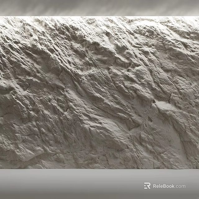 Detailed Gray Architectural Component Featuring Rough Surface And Natural Texture 3d model 