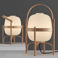 Modern Wooden Frame Table Lamp With White Lampshade And Minimalist Design