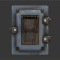 Gray Metal Square Mechanical Locking Device With Spring And Screws Structure