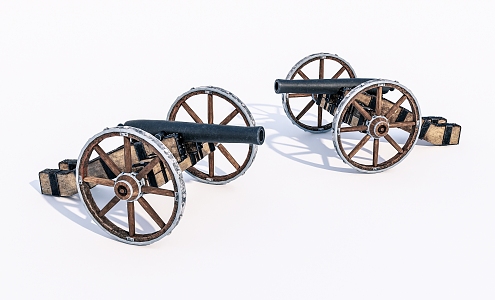 Military Weapons Old Cannon 3d model