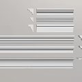 Modern gypsum line corner line waist line 3d model