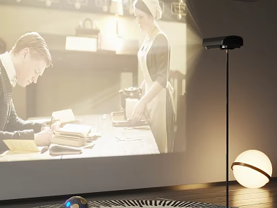 Projection Monitoring System with Smart Camera for Home Security Displaying Clear Projected 3d model