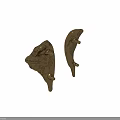 Elegant Golden Textured Decorative Handles With Curved Design For Home Decor