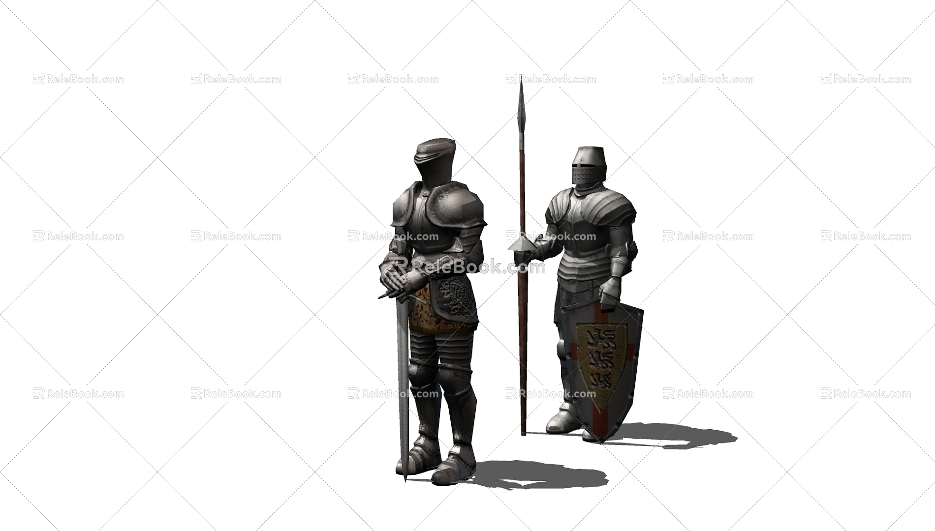 Modern film character medieval knight model