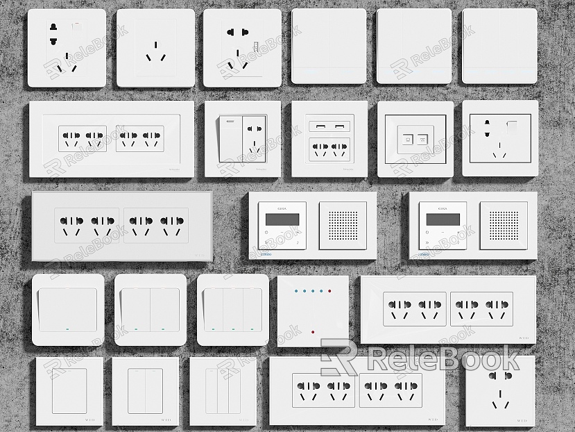 Modern switch socket panel model