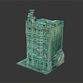 European Architecture Model With Intricate Facade Multiple Windows And Tower Detail