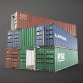 Colorful Stacked Container Furniture Design With Branded Storage Units