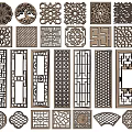 Hollow Window Hollow Window Lattice Carved Window Pane Lattice Window 3d model