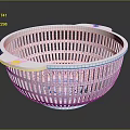 White Plastic Colander With Hollow Design For Kitchen Food Strain