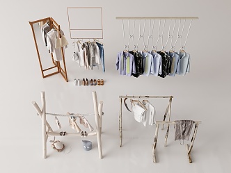 Modern Hanger Clothing 3d model