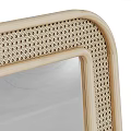 Stylish Modern Mirrors With Rattan Frames In Black And Beige Shapes