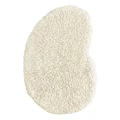 Soft Fluffy Beige Shaped Rug With Plush Texture And Irregular Shape For Home Decor