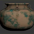Decorative Copper Vase With Green Patina And Ring Handles For Home Decor