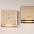 Modern Square Wall Lamps With Gold Black Frames And Beige Shades Mounted On White Wall