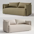 Modern Multiplayer Sofa Menu Two-Seat Sofa 3d model