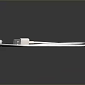 White USB Charging Data Cable With Durable Smooth Surface And Connector Ends