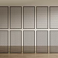 Modern Black Grid Room Dividers With Multiple Panels For Interior Space 3d model