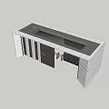 The main entrance gate of a modern entrance to a small area 3d model