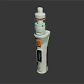 White Handheld Computer Accessory With USB Port Digital Display And Orange Buttons