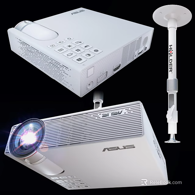 ASUS Projection Monitoring System With Projector Surveillance Camera And Real Time Monitoring 3d model 