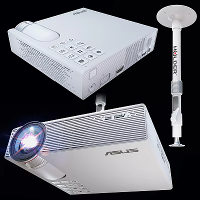 ASUS Projection Monitoring System With Projector Surveillance Camera And Real Time Monitoring 3d model
