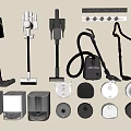 Vacuum cleaner sweeping robot washing machine socket dust collector 3d model
