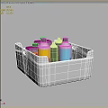 Storage Basket Grocery Basket Storage Box Grocery Box Storage Box Storage Basket Bottles Jars 3d model