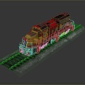 vintage train steam train train carriage locomotive head steam car carriage train modern vehicle 3d model