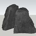 Natural Stone and Wood with Rough Textured Surfaces for Decorative Use