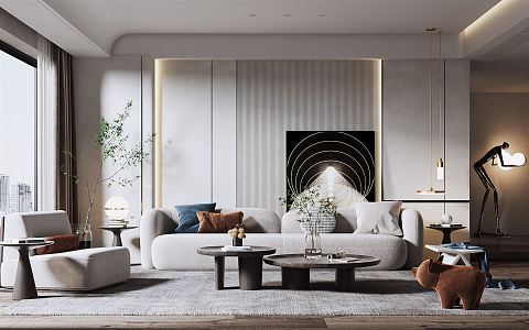 modern living room 3d model