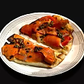 Smoked Salmon Flatbread Pizza With Fresh Tomatoes Olives And Herbs