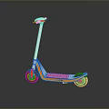 Modern Electric Scooter With White And Orange Body And Reflective Surface