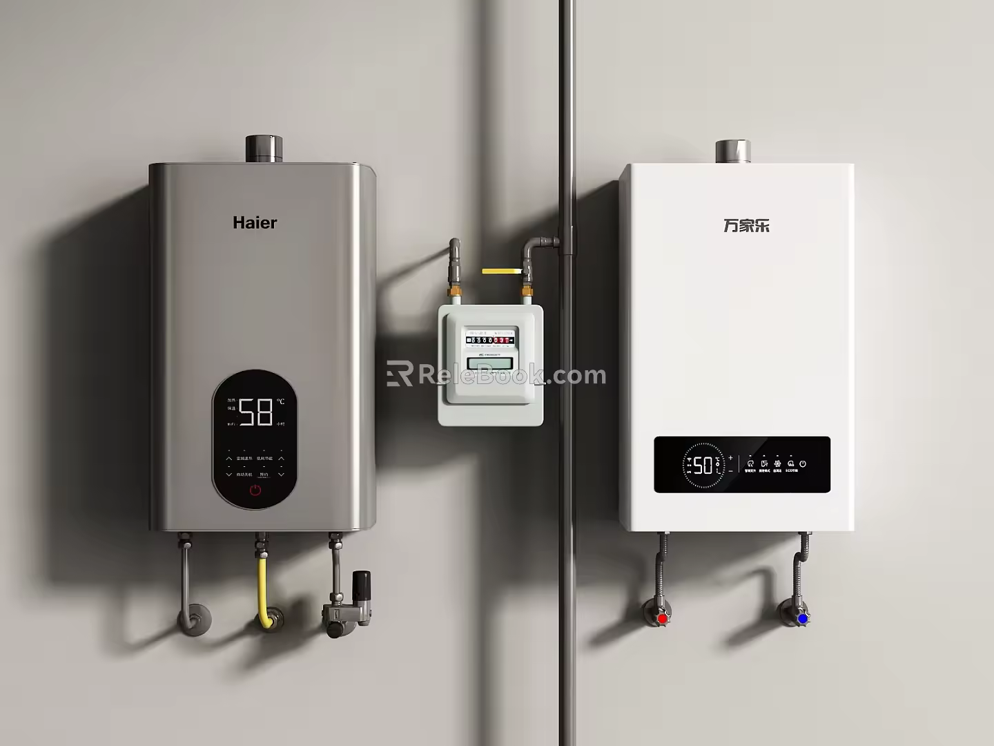 Water Heater Gas Meter Gas Water Heater 3d model