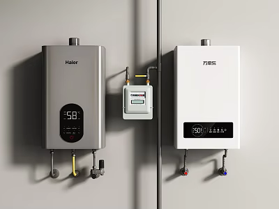 Water Heater Gas Meter Gas Water Heater 3d model