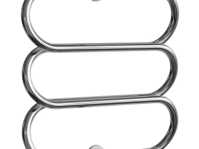 Stainless Steel Triple Ring Hanger For Modern Home Bathroom Decor 3d model