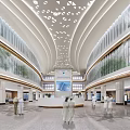 Spacious Modern Hospital Outpatient Clinic Lobby Design With Bright Lighting And Facilities