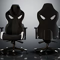 Ergonomic Black White Gaming Chairs With Mesh Back And Swivel Wheels