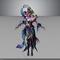 Fantasy Character Design With Mythical Bird Creature Elements And Vibrant Feather Decorations