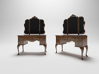 Elegant Wooden Figurine Display Cabinet With Glass Doors Multiple Shelves And Carved Details 3d model